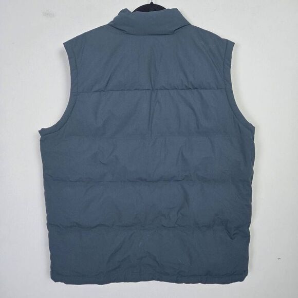 Eddie Bauer Mens Down Puffer Vest Size XL Blue Full Zip Outdoor Hiking Layers - Picture 2 of 7